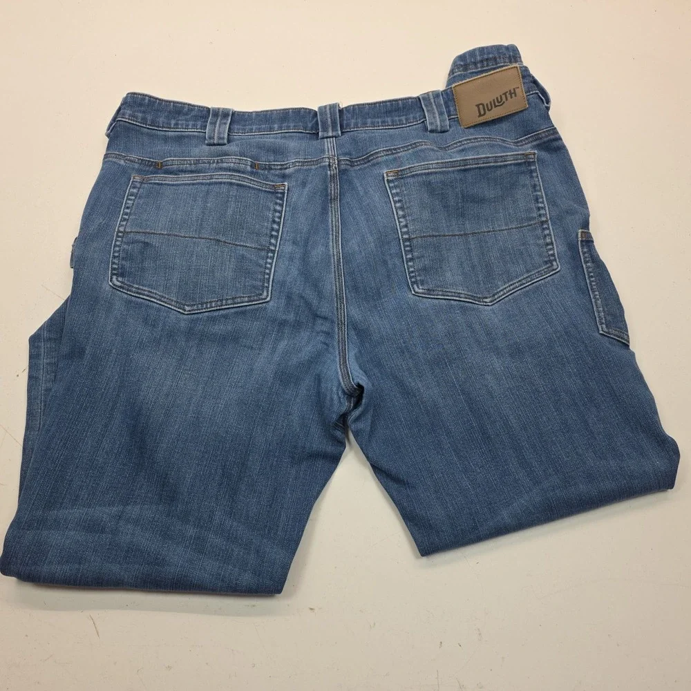 Duluth‎ Trading Co Ballroom Double Flex Slim Fit Jeans Blue 40x32 Mens Denim